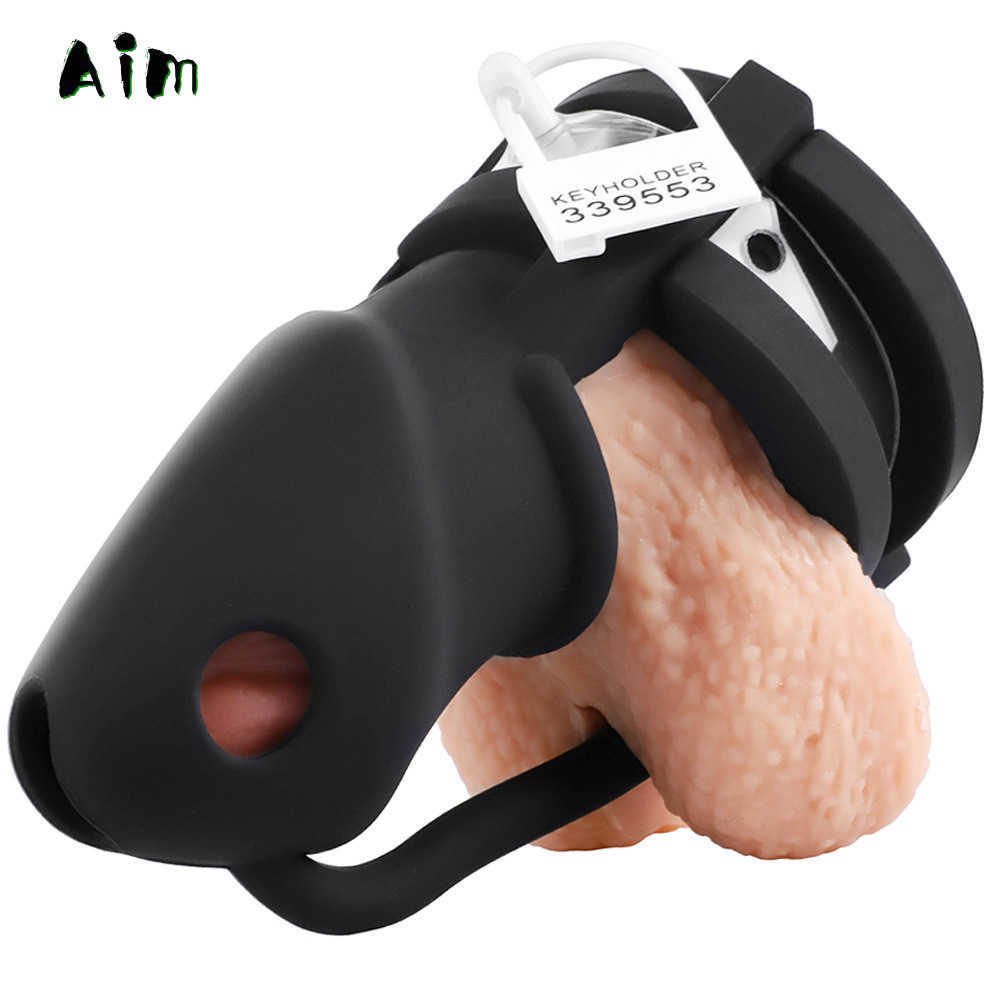 Massager Vibrator Toys Silicone Cb Small Standard Male Chastity Device Cock Cage Erotic Urethra Lock Sex Adult Toy-image-807528461