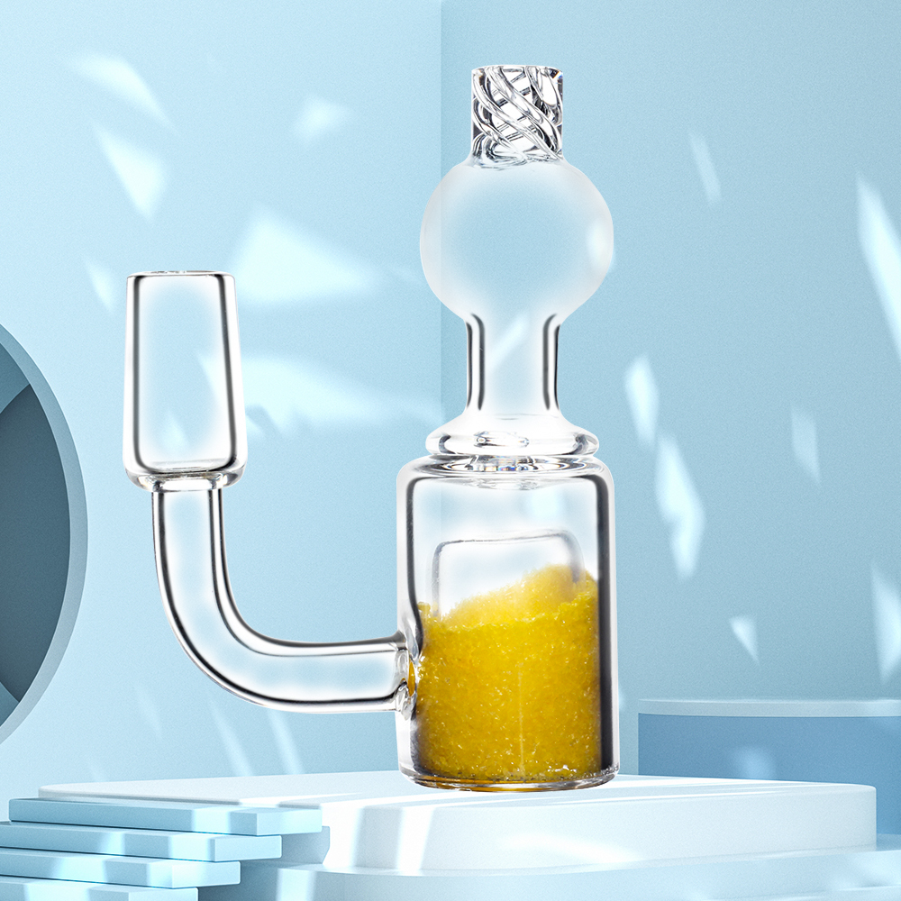 

1 Pack Terp Slurper carb cap Quartz sets 14 MM male 2 pearl Yellow balls