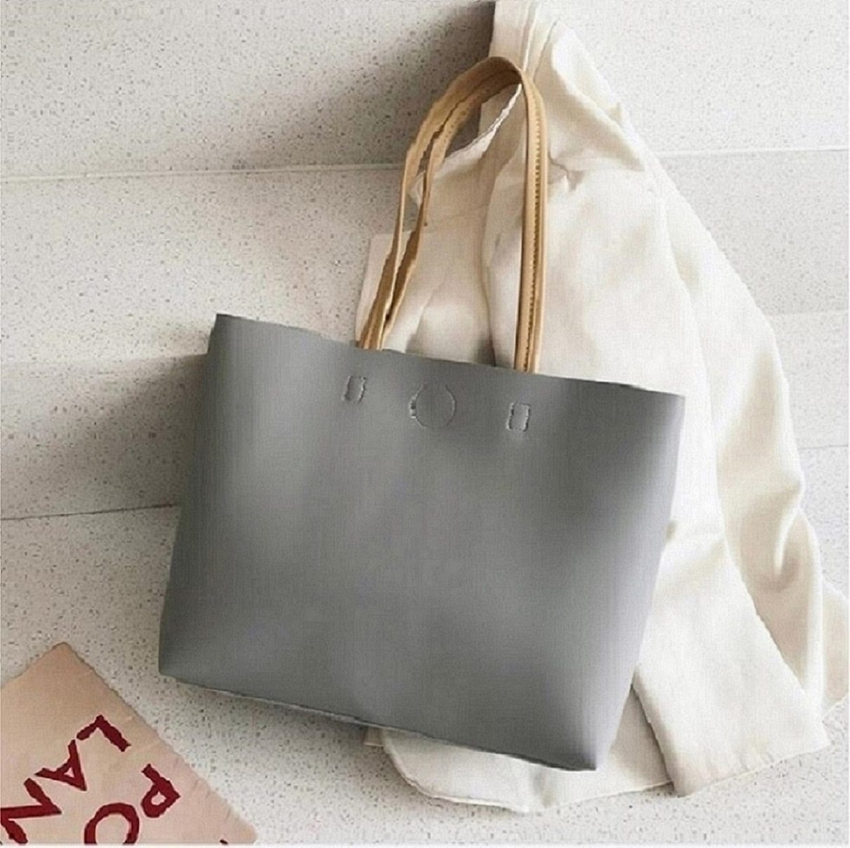 

ASDWAEERWER designer bag ONTHEGO tote clutch handbag crossbody, Beige