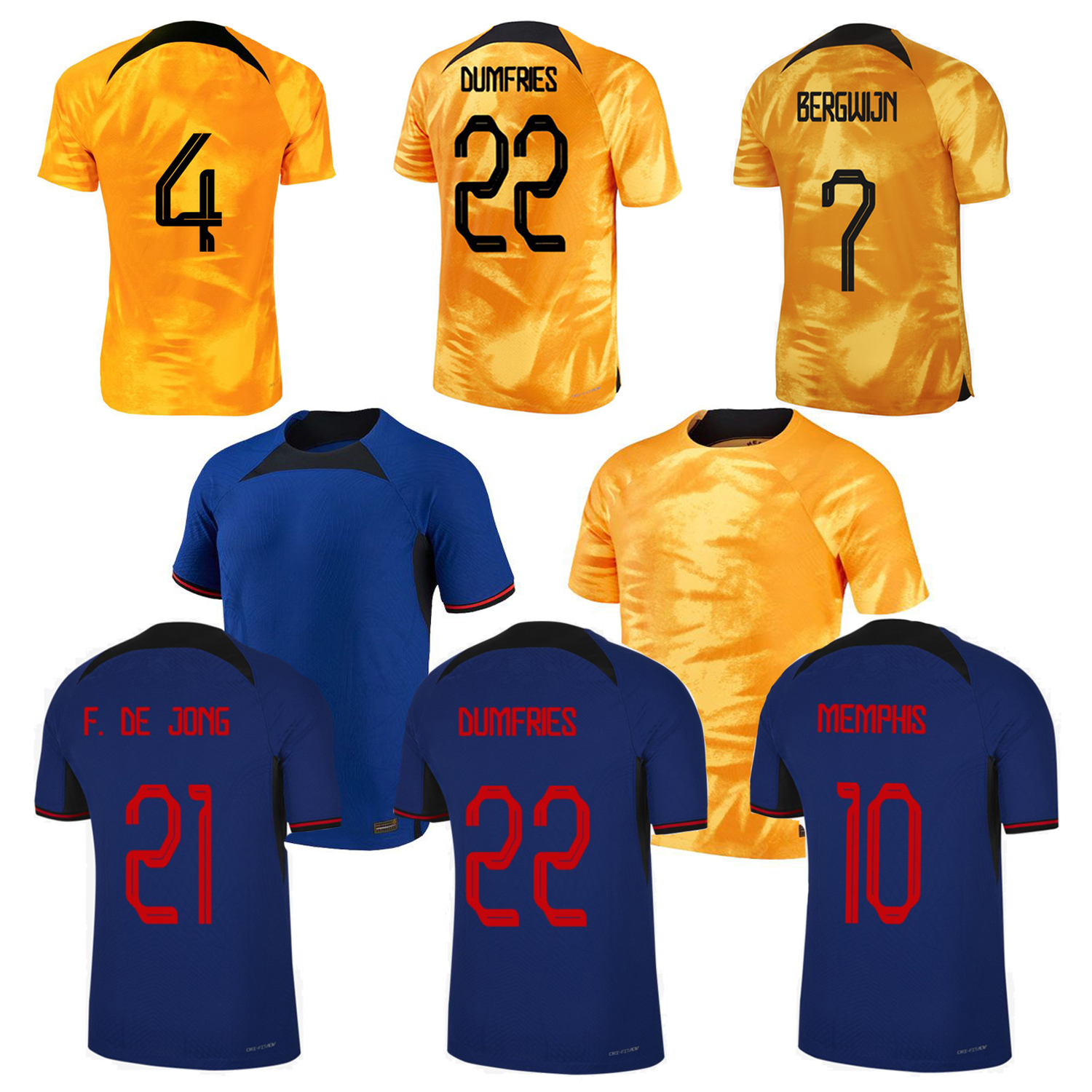 

2022 Netherlands World Cup MEMPHIS Soccer Jersey Holand DE JONG DE LIGT WIJNALDUM KLAASSEN DUMFRIESFootball Shirt Home Away 22 23 National Football Uniforms, 2022 away