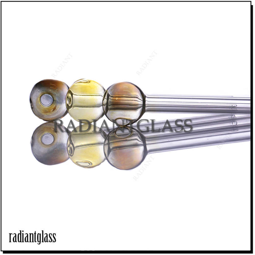 

Glass Oil Burner Pipe caramel 5.91inch Clear Great Tube Nail Tips Quartz Hand Made dab rig Water Pipes