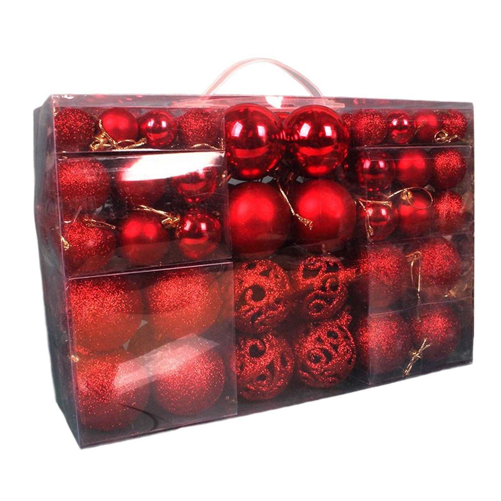 

Ornaments for Ball Christmas Tree Decorative Shatterproof Decorations Party 100Pcs Holiday G220925