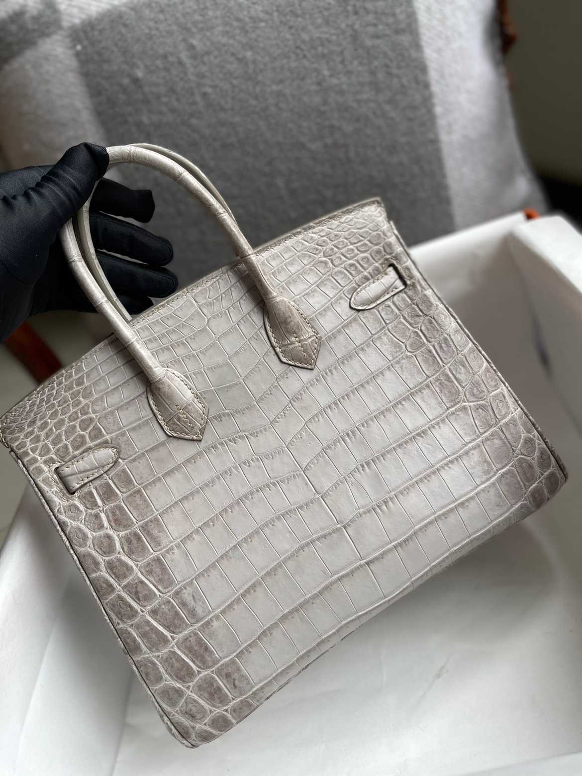 

Designers Handbags Birkin Designer Bags 21 New Himalayan Crocodile Leather Women's Bag Hand Sewing Wax Line h Home 30cm Large Capacity Ayw Classical Larger, 35cm