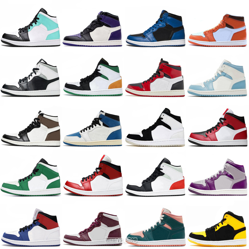 

Jor 1 Jumpman 1S Basketball Shoes Sneakers Boot Mens Womens Dark Mocha Pine Green Rebellionaire Grey Fog Fearless Obsidian Chicago Reimagined Men Women Shoe S2 683, 10