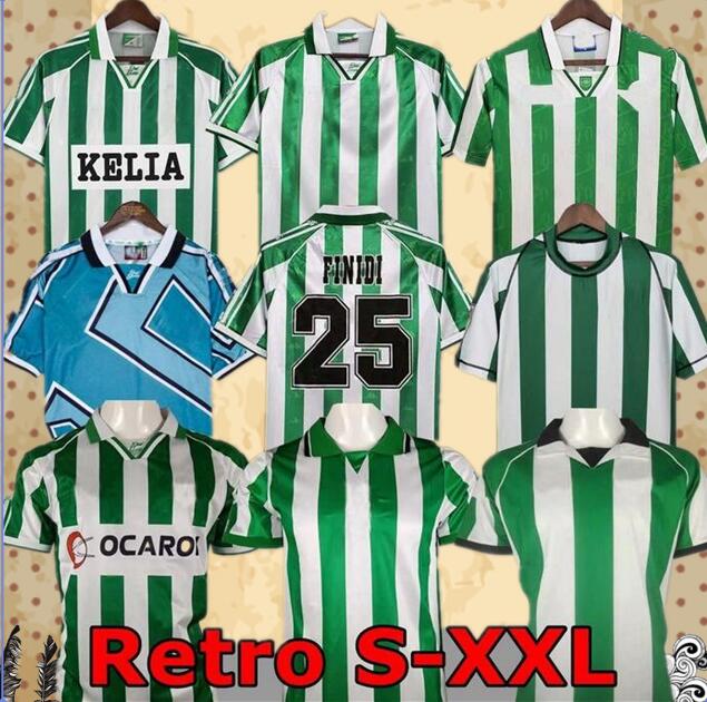 

1976 1977 1993 1994 1995 1996 1997 1998 2002 2003 2004 soccer Jerseys Retro REAL 76 77 94 95 96 97 98 02 03 04 classic vintage football shirt ALFONSO BETIS JOAQUIN DENILSON, 1998 home jersey