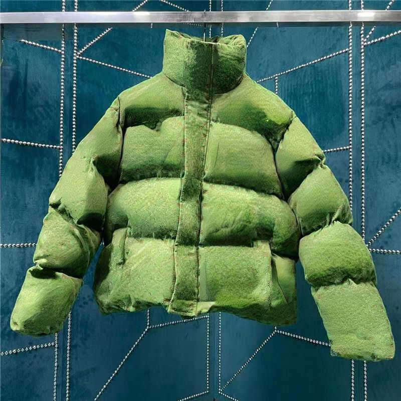 

Mens Down Jacket Bb Designer Hoodie Winter Hooded Jackets Jacquard Embroidery Zipper Cardigan Men Women Coat, Green