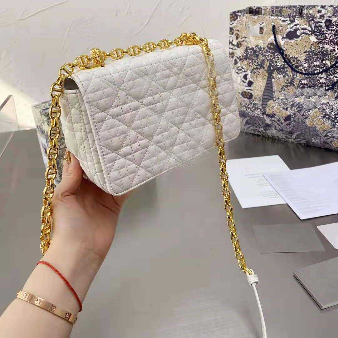 

Shoulder Bags Fashion Shoulder Bags caro Luxury Designer Bags High Quality women's Handbag Metal Chain Messenger Bag Letter Rhombus Pattern Ladies, Dark blue