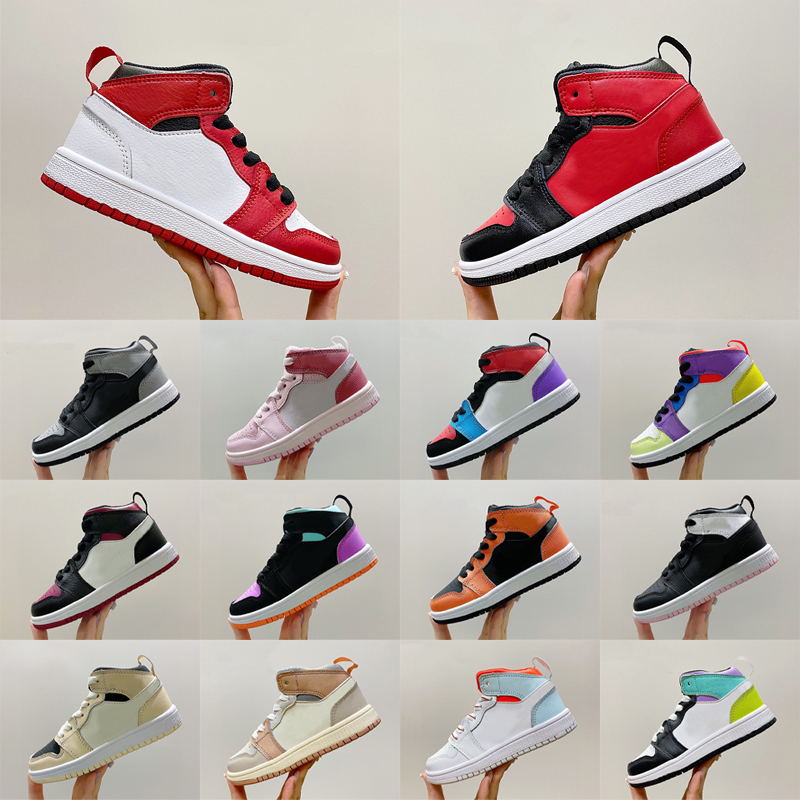 

kids shoes 1s designer black shoe boys high 1 sneaker basketball Jumpman blue baby kid youth toddler infants trainers Low Children Athletic, Customize