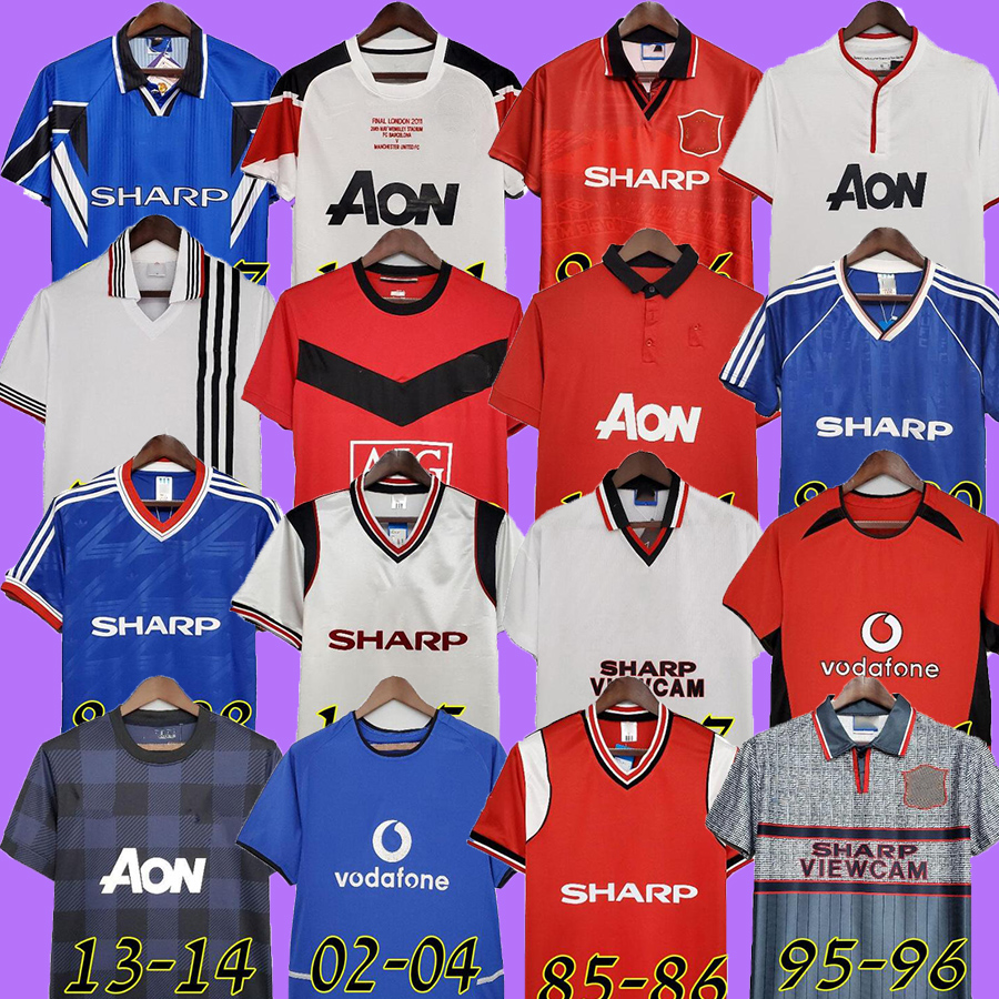 

Retro United 2004 02 Soccer jersey MAN football Giggs SCHOLES Beckham CANTONA Solskjaer 09 10 11 13 14 2010 1975 1980 85 86 88 90 final 94 96 95 97 1977 85 champion, 1986-88 away