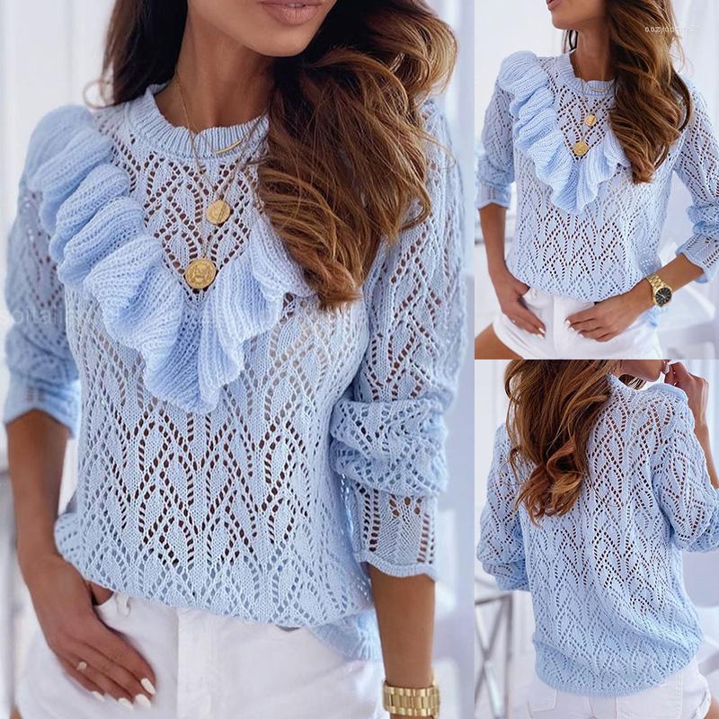 

Women' Sweaters Women Fashion Elegant Workwear Blouse Lounge Daily Wear Tops, Blue