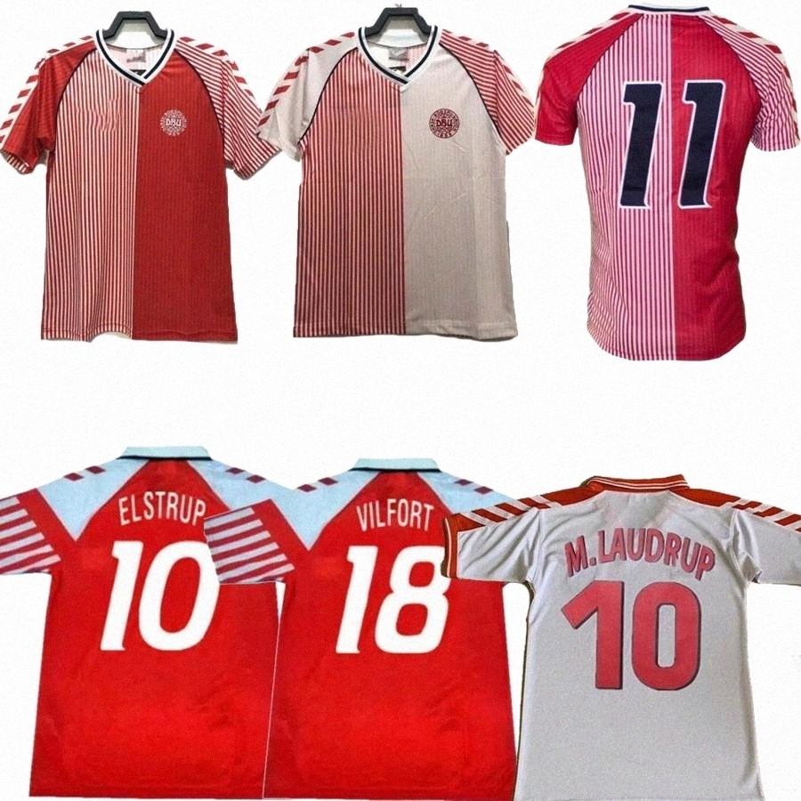 

Soccer Jerseys 1986 Denmark Retro World 86 91 Denmark National Team Michael Laudrup Elkjaer Berggreen Olsen Classic Football Shirt 1 T85d#, Red