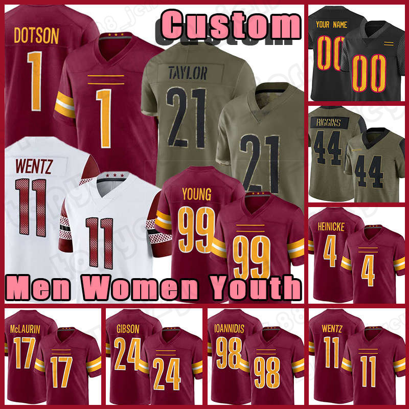 

1 Jahan Dotson Football 11 Carson Wentz 99 Chase Young John Riggins Jersey Washingtons Sam Howell Commanders Terry McLaurin Sean Taylor Antonio Gibson Curtis Samuel, Custom men (h p)