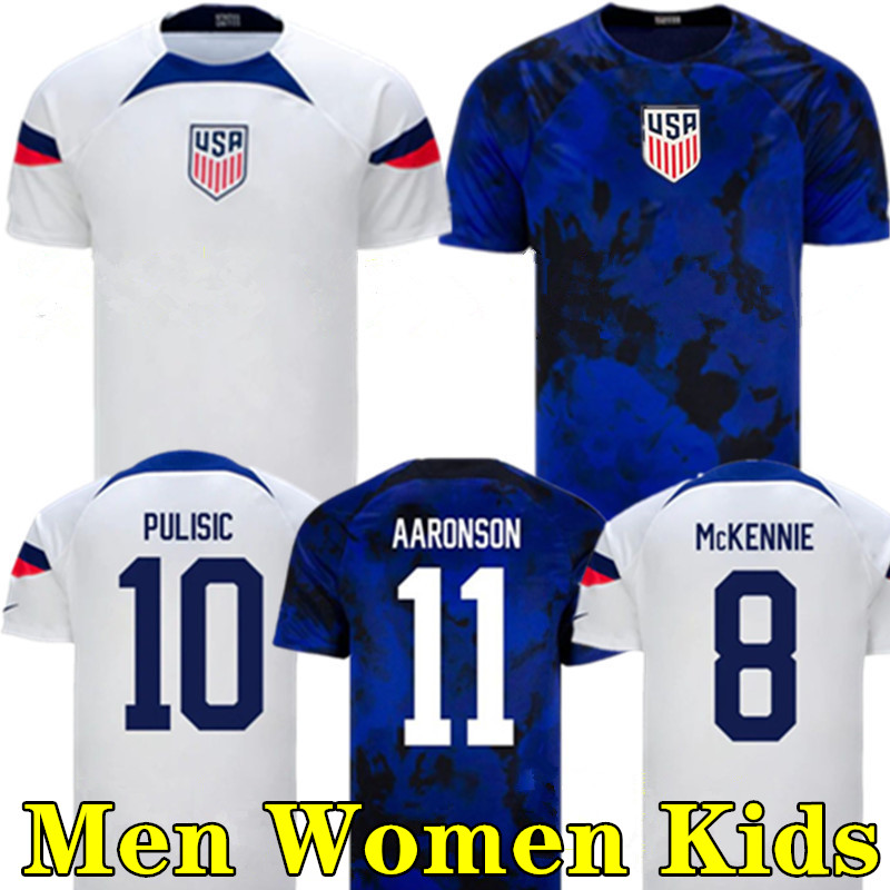 

2022 world cup USA soccer jerseys 22 23 PULISIC ADAMS REYNA McKENNIE men women kids united states football shirt AARONSON DEST MORGAN WEAH RAPINOE HOME AWAY jerseys, Color 10
