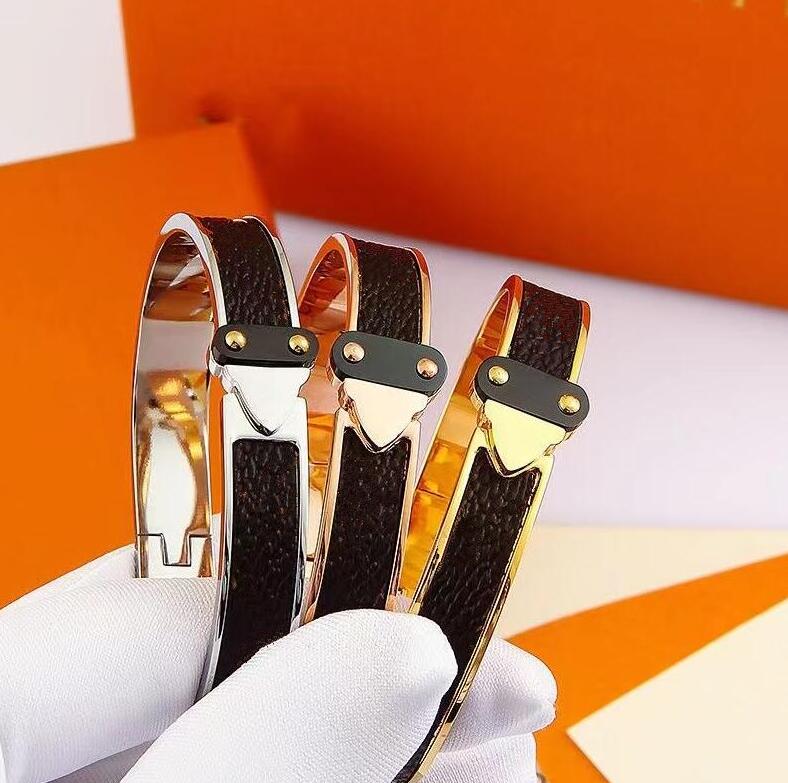 

Bracelets Bangle designer jewelry bracelet stainless steel man mens 3 color gold buckle for men and woman fashion Jewelry Bangles with box