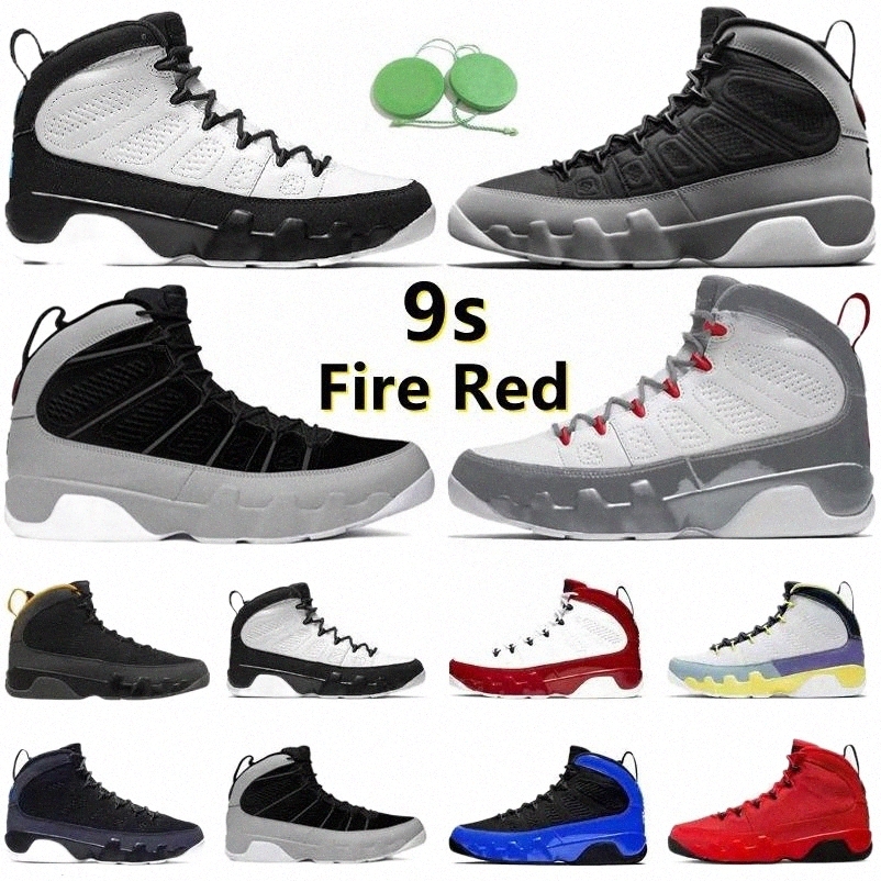 

jumpman 9 9S Basketball Shoes Mens Trainer Sports Sneakers Men Retro Fire Red Particle Grey Red Black White University Gold Blue Chile Gym Unc Racer, Color#1