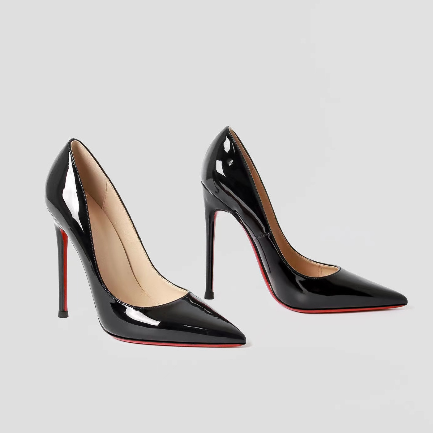 

New women's sandals sexy pointed high heels fashion designer dress shoes leather leak toe flat stiletto outdoor non-slip thick sole 6cm8cm10cm35-42