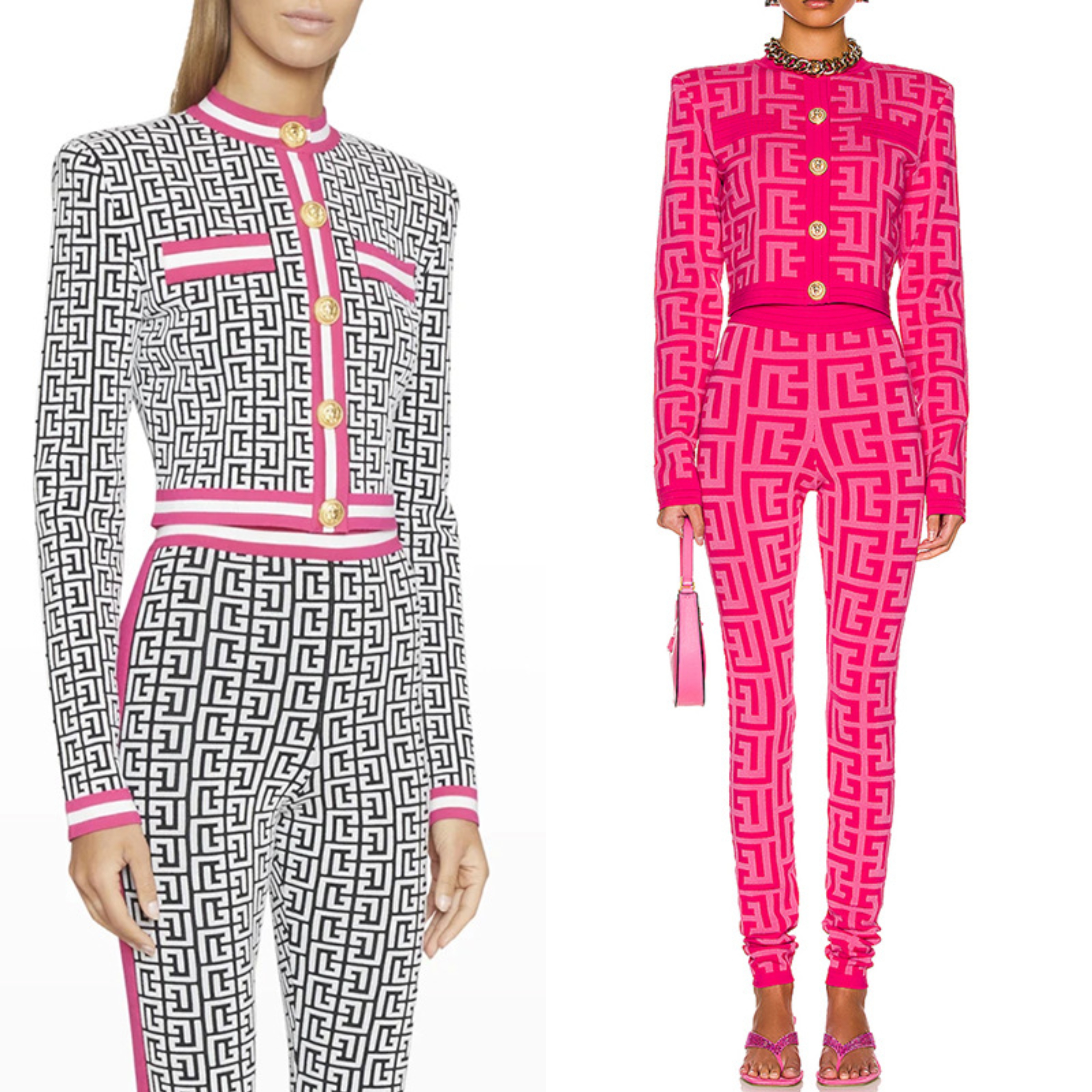 

High-quality lady two piece pants geometric pattern knitting cardigan and pants, 2279 pants