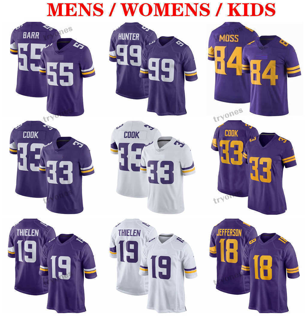 

Custom Jerseys Mens 33 Dalvin Cook 18 Justin Jefferson 99 Hunter Football Womens Kids 19 Adam Thielen 8 Kirk Cousins 22 Harrison Smith 84, Kids s-xl