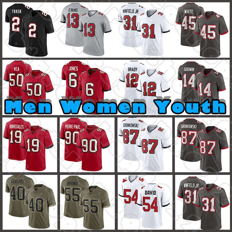 

12 Tom Brady 14 Chris Godwin Julio Jones Football Mike Evans Jerseys Rob Gronkowski Tampas Bayes Devin White Logan Hall Antoine Winfield Jr Buccaneeres Tristan Wirfs, Custom men 2022(hai dao)
