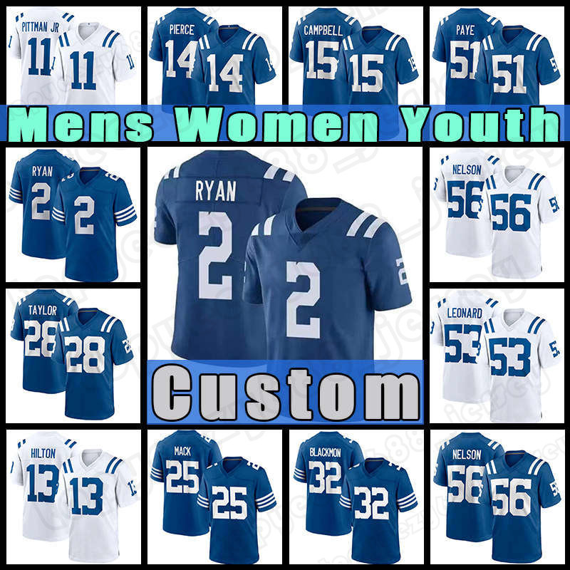 

Jonathan Taylor Darius Leonard Football Matt Ryan Quenton Nelson Jerseys Michael Pittman Jr Indianapoli Stephon Gilmore Kenny Moore II Colt Alec Pierce Kwity Paye, Custom mens 2022(x m)
