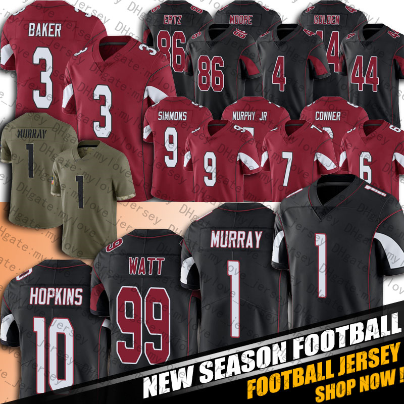 

1 Kyler Murray Jersey Football DeAndre Hopkins Marquise Brown James Conner Budda Baker JJ Watt Jerseys Arizona Cardinals Rondale Moore Jalen Thompson Eno Benjamin, Youth custom jersey (hq)