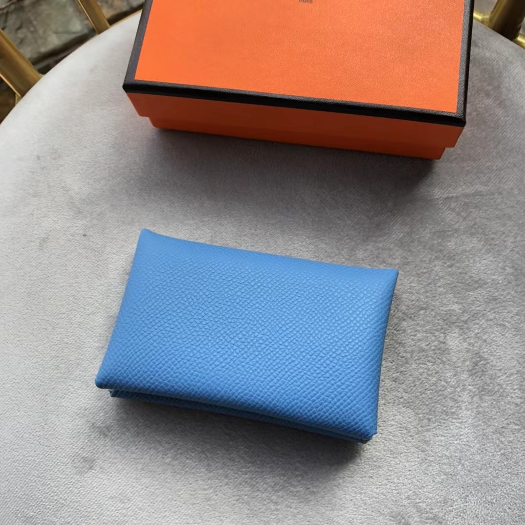 

HE02 designer wallets men's and women's high-end classic H home Calvi Holders for woman imported Epsom calf leather buckle folding fashion zero wallet, Customize