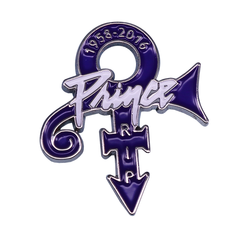 

RIP Prince Pin Purple Rain Love Symbol badge Music Memorabilia Jewelry, As picture
