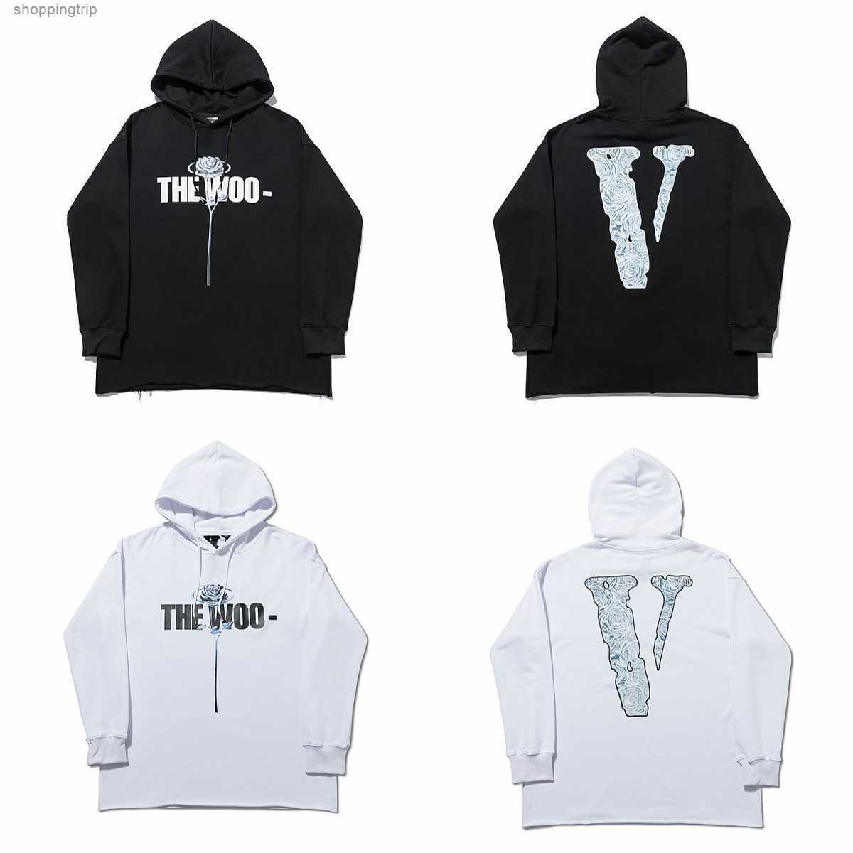 

Men' Hoodies Sweatshirts Friends Series Large v Abstract Ice Rose Printing Fashion High Street Fog Hoodie Sweater, White