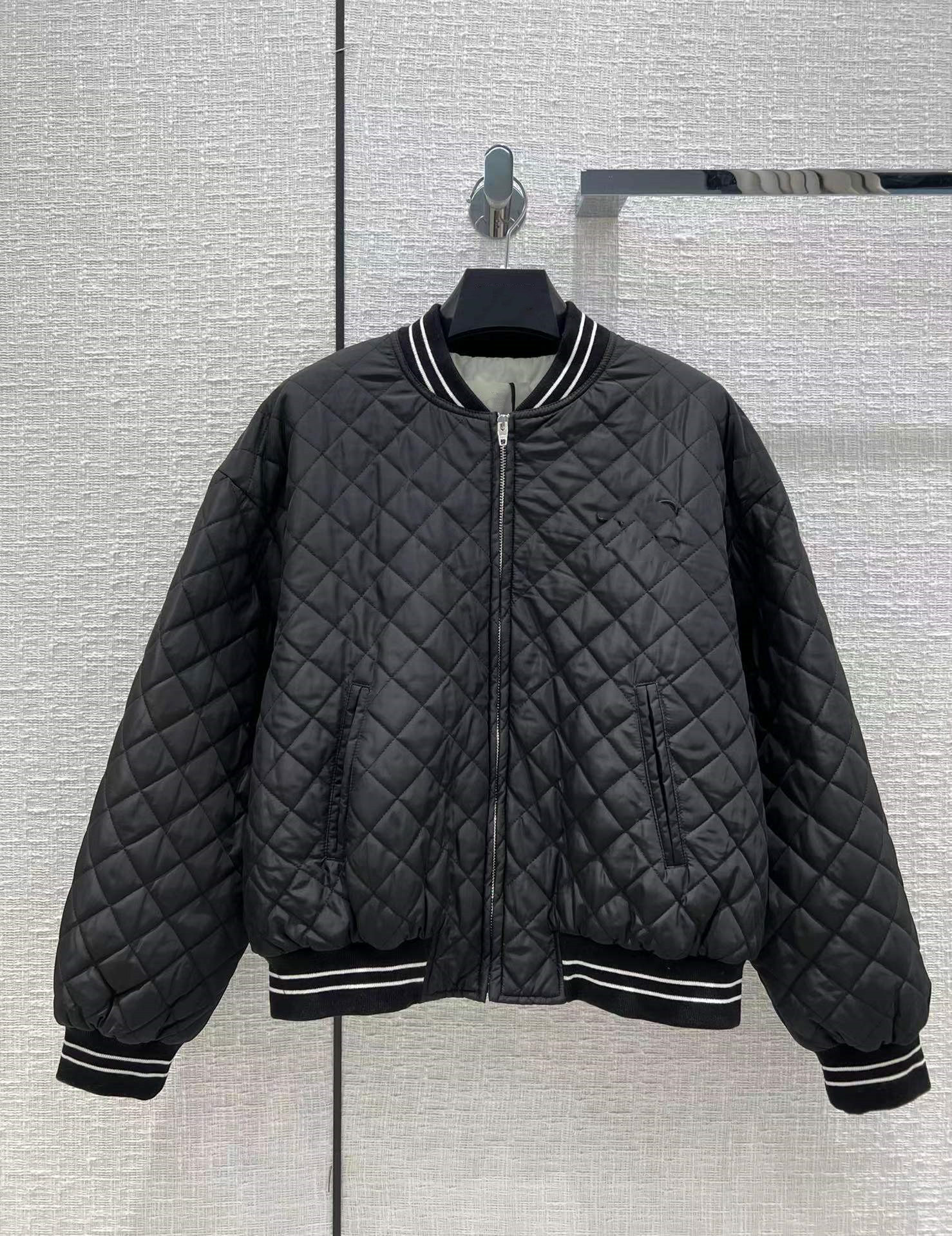 

Milan Runway Jackets 2022 Autumn Winter Stand Collar Long Sleeve Panelled Women' Designer Coats Brand Same Style Outerwear 0930-1, Black