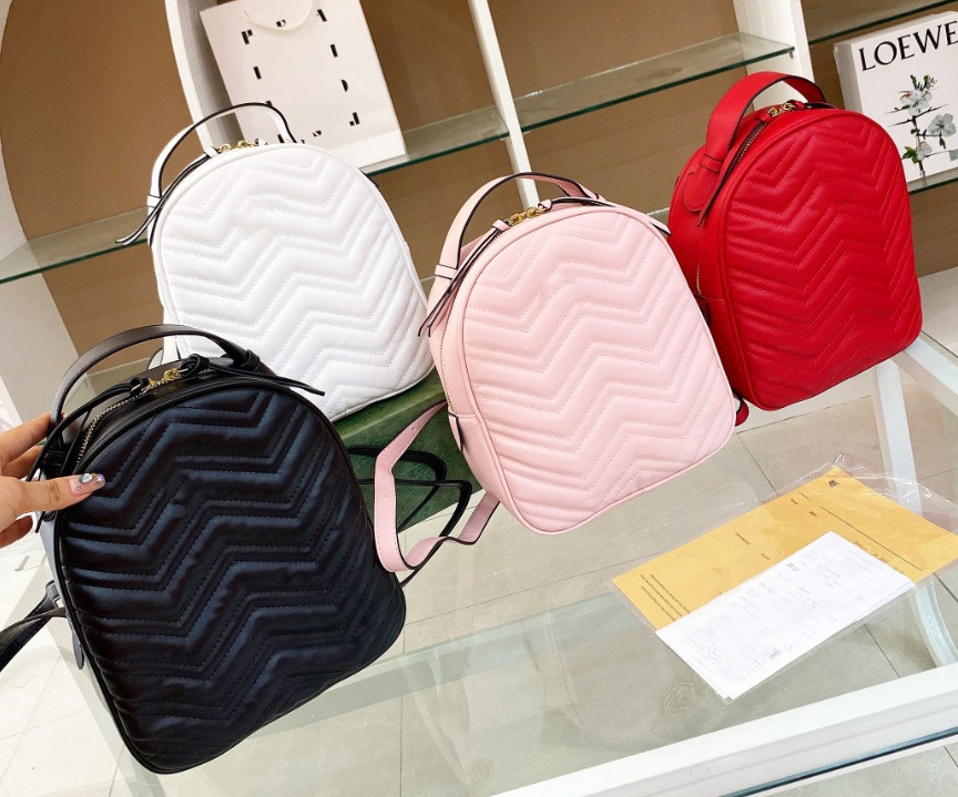 

Designer Girls metal letter backpacks INS kids princess double shoulder bag fashion children PU leather school bags A8773, Pink