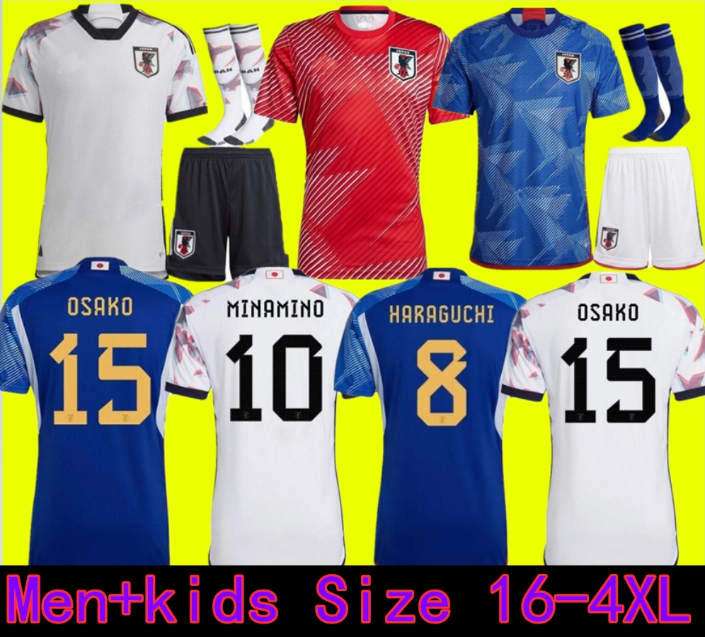 

TSUBASA MINAMINO Japan soccer jerseys 2022 2023 Japanese HONDA KAGAWA OKAZAKI 22 23 WORLD ATOM CUP fans Player version Home Away football shirts men kids kit socks