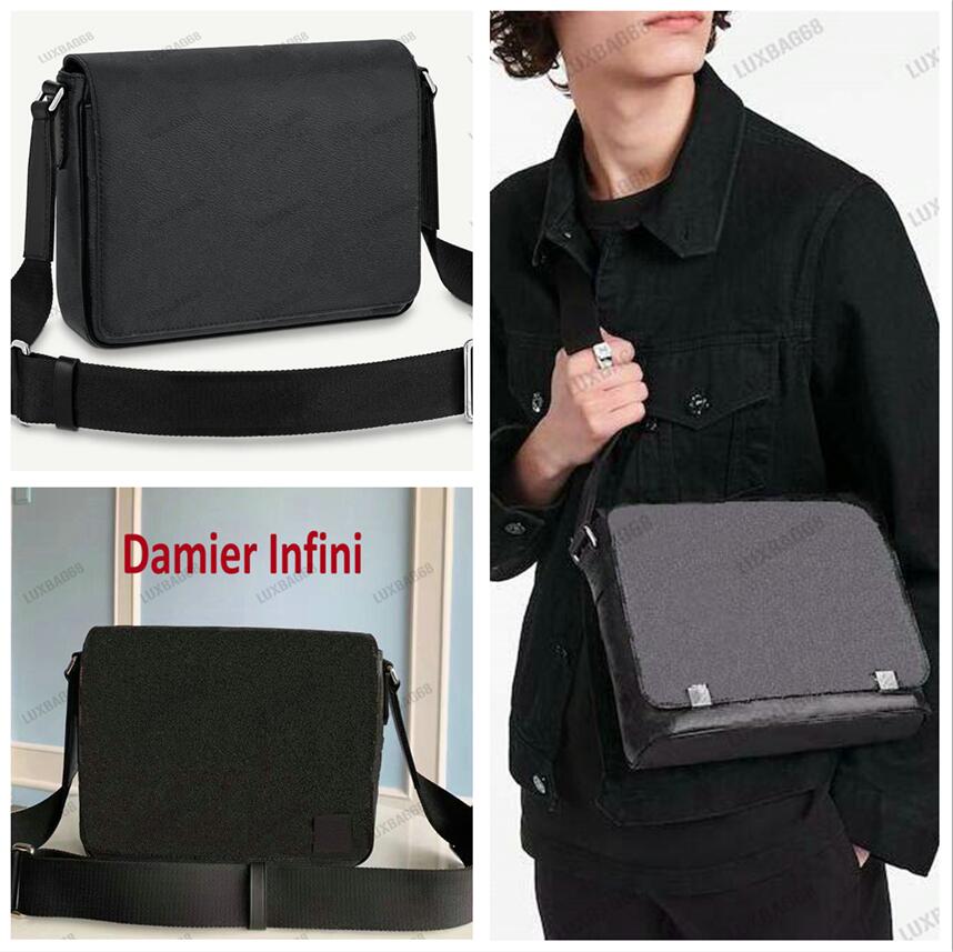 

Men's Designer DISTRICT PM Messenger Shoulder bag Damier Canvas Leather Zipper Briefcases M46255 Damier Infini N42711 N40349, Color-01