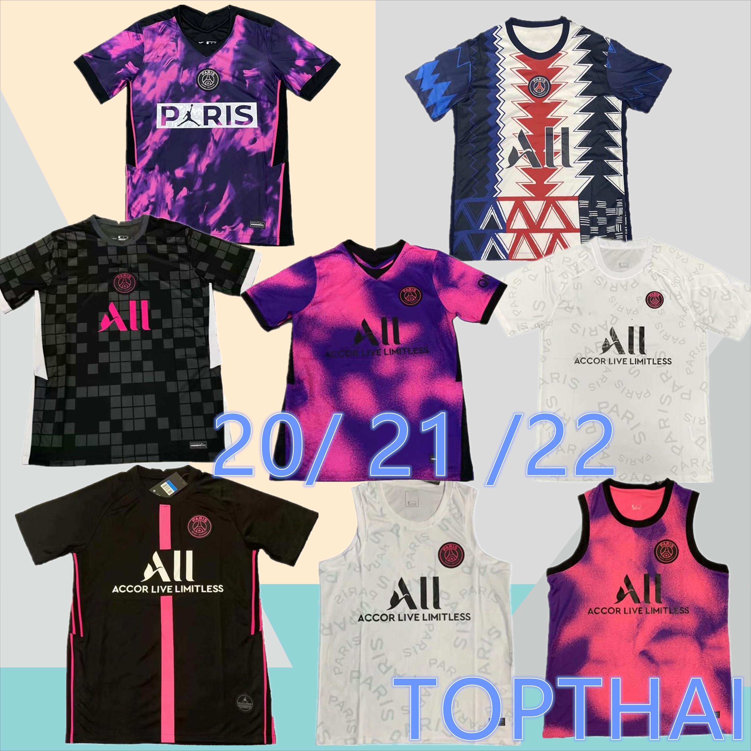 

Soccer top 2021 2122 Paris Soccer Jersey Third Fourth Training 21 22 MBAPPE DI MARIA ICARDI VERRATTI NEYMAR JR Custom Men Football Shirts je, Black