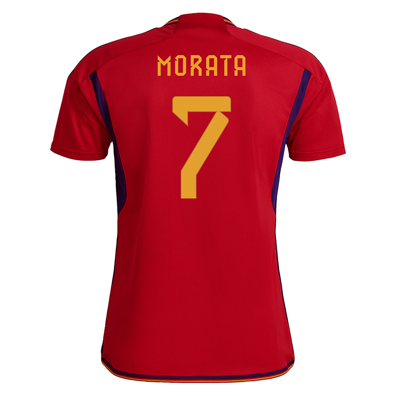 

Worlds Cup 2022 Spain Soccer Jerseys Morata Sergio Pedri Football Shirt, 22-23 away