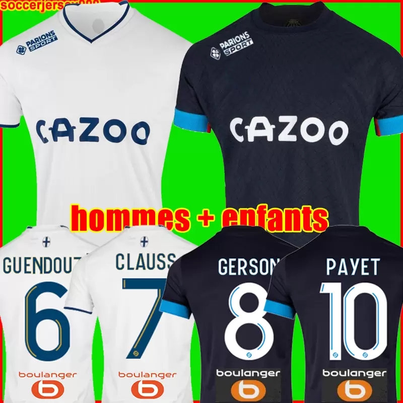 

22 23 soccer jerseys 2022 2023 MarseilleS MILIK maillot foot CUISANCE GUENDOUZI ALEXIS GERSON PAYET CLAUSS football shirts men kids kit VERETOUT Under