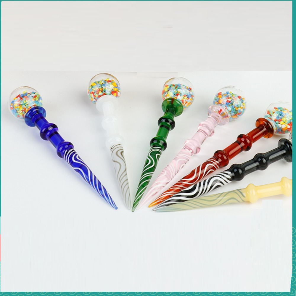 

Glass Dab Tool Smoking Pipes Confetti DabTool Accessories for Wax Oil Rigs Water Hookahs Bong
