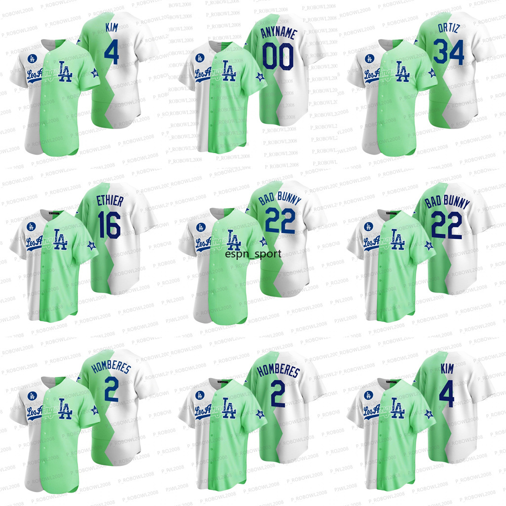 

Dodgers Bad Bunny 2022 All-Star Split Jerseys Celebrity Softball Game Nice Pence Action Bronson Quavo Andre Ethier Cranston Simu Liu Joel McHale Jojo Siwa Shawn Green, Mens nk logo