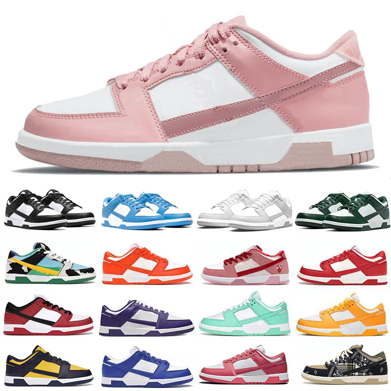 

Pink Velvet low Running Shoes Panda Low Grey Fog UNC Chunky Dunky University Red Varsity Green Valentines Day Michigan Shadow Trainer Sneakers for Men and Women, Customize