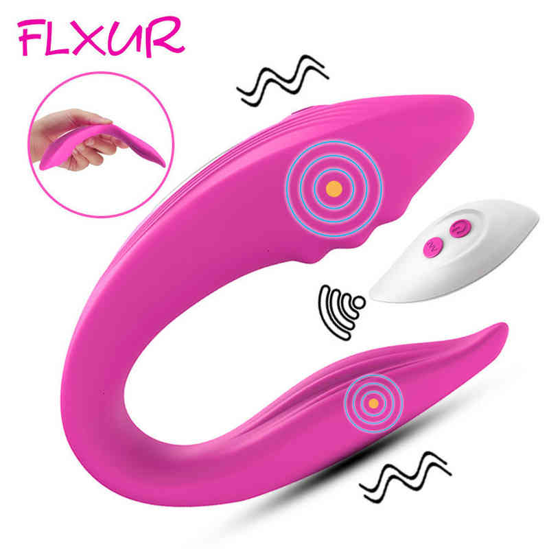 Toys Massager Sesy Flxur Wireless u Shape Panties Vibrators for Women g Spot Clit Erotic Double Vibrating Silicone Sex Couples JOQJ-image-788737978