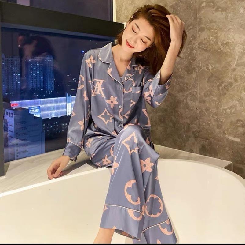 

Pajama Woman Set Summer Vs Silk Sleepwear Print Design Pijama Plus Size Loungewear Womens Two Peice Sets Pajamas