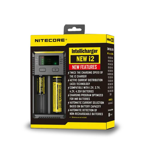 

Nitecore New i2 Intelli Charger Universal Battery Charger Fast for AA AAA Li-ion 26650 18650 14500 Batteries Charging