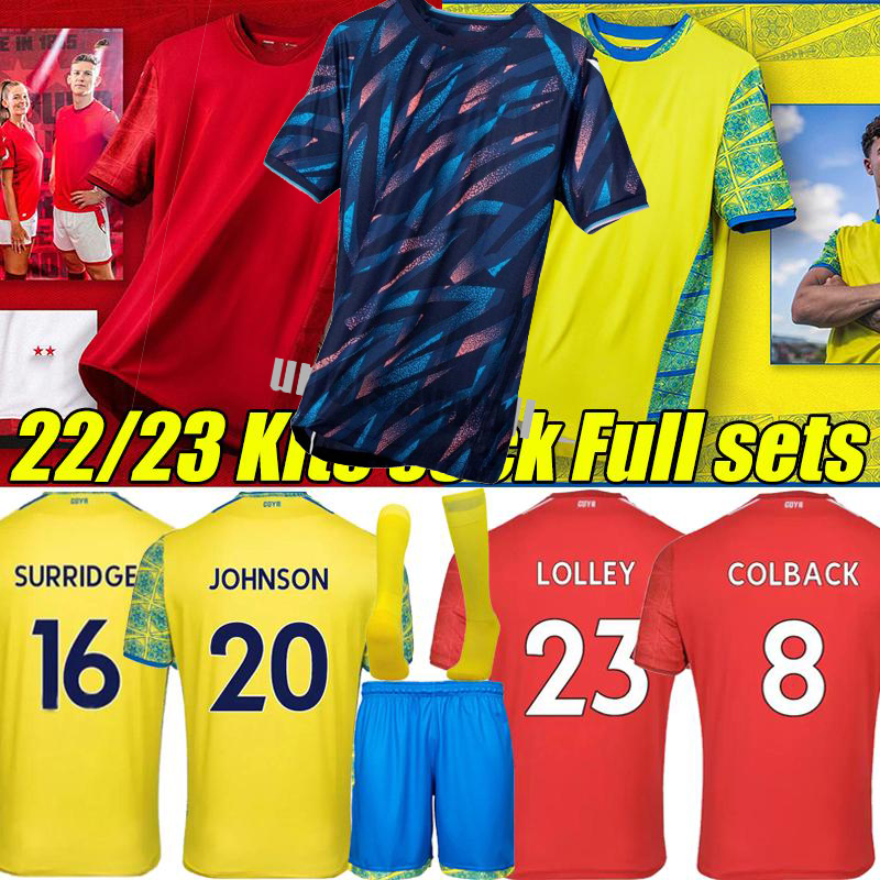 

22/23 Nottingham Forest Third Soccer Jerseys GRABBAN 2022 2023 Johnson Surridge Football Shirt Awoniyi AMEOBI MIGHTEN KROVINOVIC Zinckernagel Yates Kits Full sets, 22-23 away kit+socks