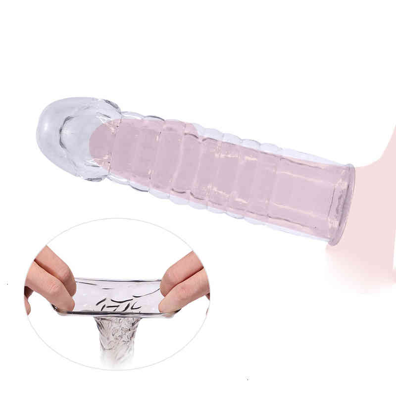 Sex toys Vibrator Toy Massager Reusable Silicon with Spike Dotted Penis Sleeve for Men Dildo Sheath Extender Cocks Cover Toys-image-791895396