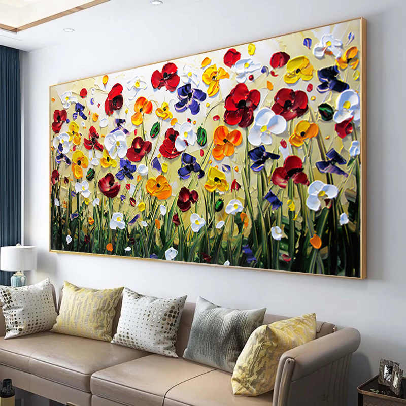 

Abstract Wall Art Canvas Painting Colourful Oil Flower Posters And Prints Wall Decorative Picture Cuadros For hotel Home Decor