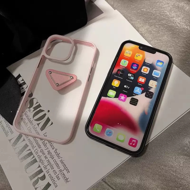 

3 Color Transparent Phonecase Luxury Designer Phone case Shockproof Phones Cases For IPhone 11 12 13 Pro Max 7 8 X XS High Quality Pink, No.1