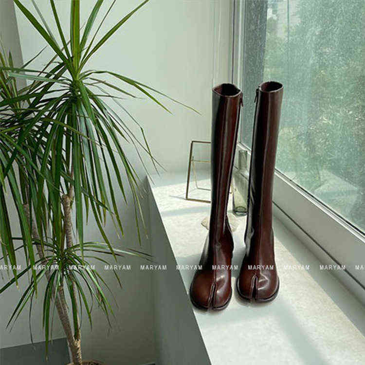 

HBP Boots South Korea Dongdaemun 2022 Autumn Winter New Cute Ins Style Split Toe High Tube Knight Women's Fashion Versatile 220811, Black