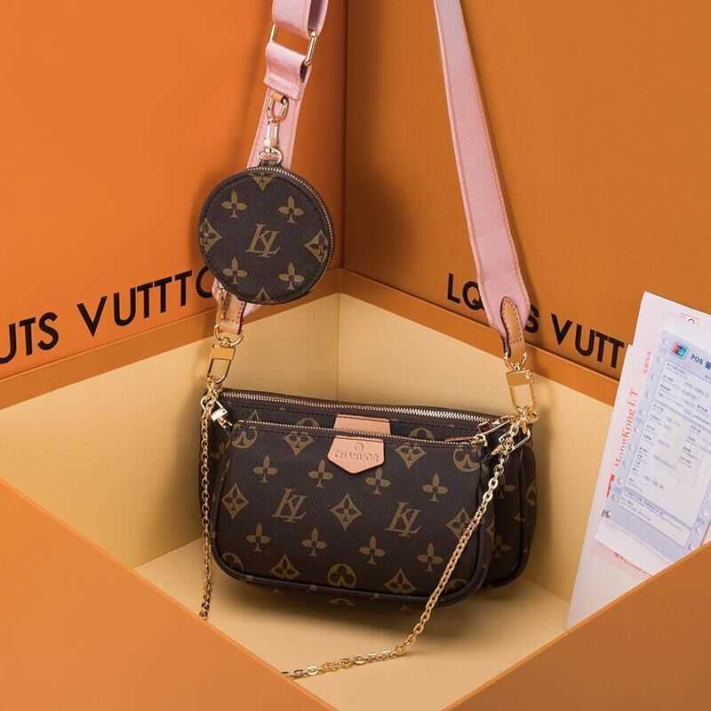 

Women Crossbody Purse Messenger Bags Handbags Flowers Designers Shoulder Lady Leather bag Women's crossbody bag with box, Blue