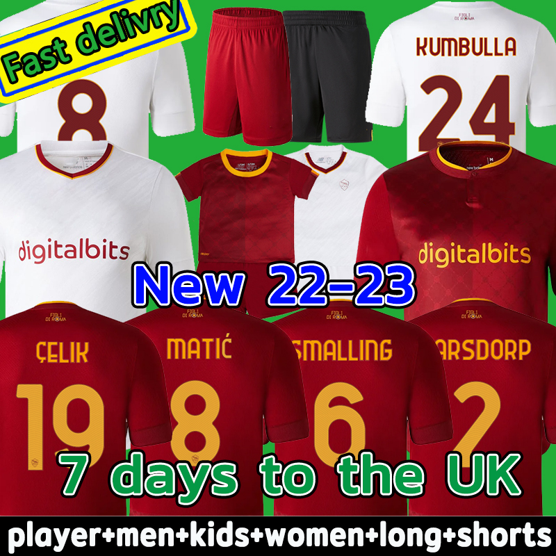 

22 23 DYBALA SOCCER JERSEYS ROMA home Away final Pastore Abraham rome 2022 2023 WIJNALDUM totti Zaniolo MANCINI KUMBULLA men kids kit football shirts EL SHAARAWY, 22-23-shorts-away
