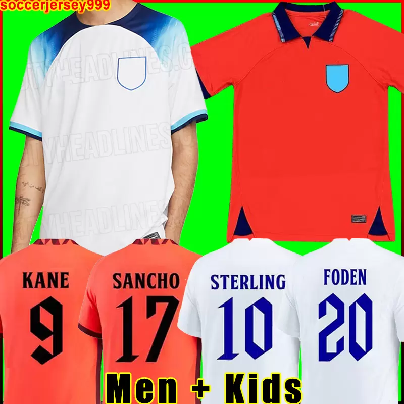 

KANE STERLING English soccer jersey 2022 2023 RASHFORD SANCHO GREALISH MOUNT FODEN MAGUIRE world cup 22 23 national football shirt men kids kit sets uniforms, 20/21 men home