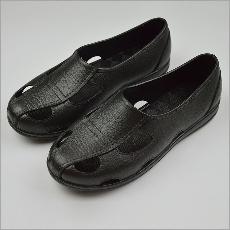 

Men leather Shoes Indoor Soft Mute Flip Flops Silent Couple Plush Footwear, Regular